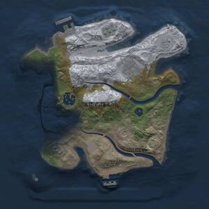 Thumbnail Rust Map: Procedural Map, Size: 2500, Seed: 61177080, 9 Monuments