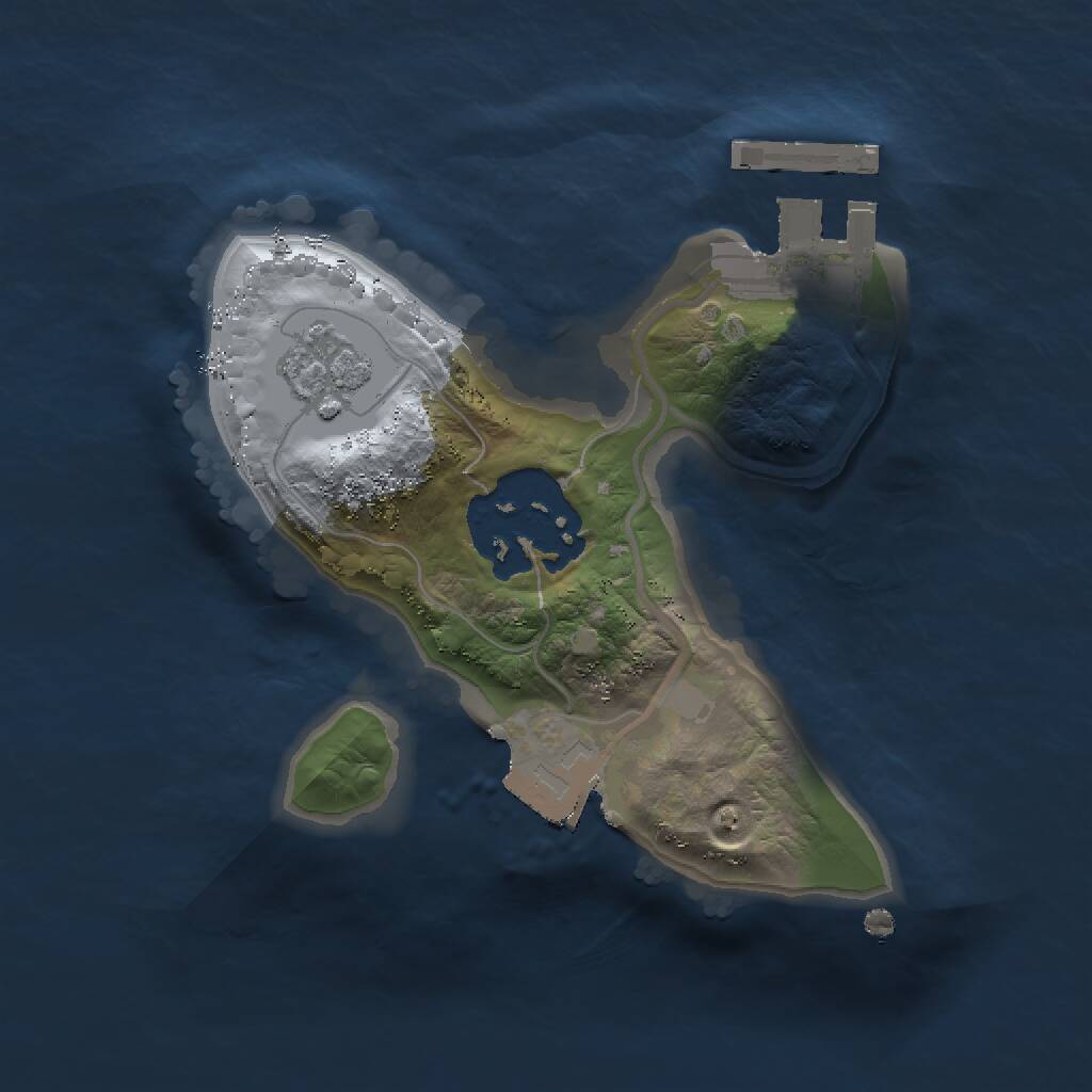 Rust Map: Procedural Map, Size: 1500, Seed: 1907258496, 4 Monuments