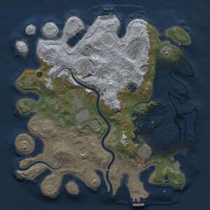 Thumbnail Rust Map: Procedural Map, Size: 3800, Seed: 1487442571, 15 Monuments