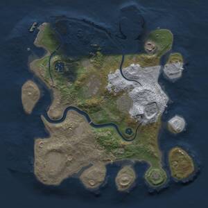 Thumbnail Rust Map: Procedural Map, Size: 3000, Seed: 1288369046, 11 Monuments
