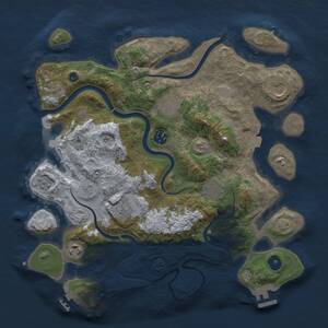 Thumbnail Rust Map: Procedural Map, Size: 3500, Seed: 893683935, 13 Monuments