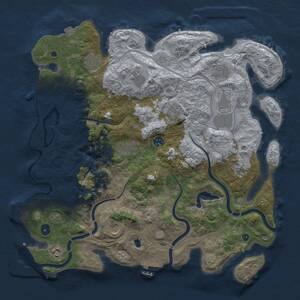 Thumbnail Rust Map: Procedural Map, Size: 4250, Seed: 1672590627, 17 Monuments
