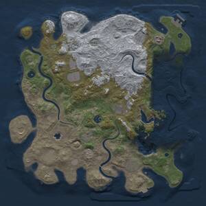 Thumbnail Rust Map: Procedural Map, Size: 4250, Seed: 198329183, 17 Monuments