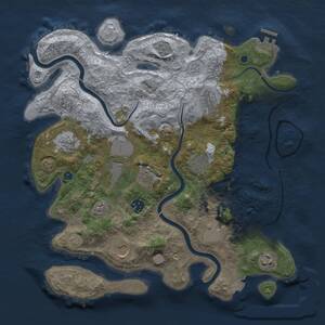 Thumbnail Rust Map: Procedural Map, Size: 3750, Seed: 957995802, 15 Monuments