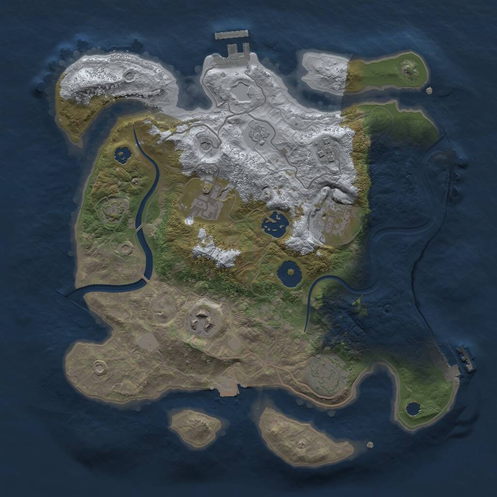 Rust Map: Procedural Map, Size: 3000, Seed: 1670119757, 12 Monuments