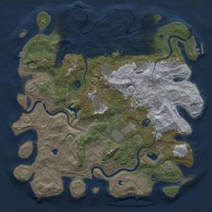 Thumbnail Rust Map: Procedural Map, Size: 4500, Seed: 2070301039, 17 Monuments