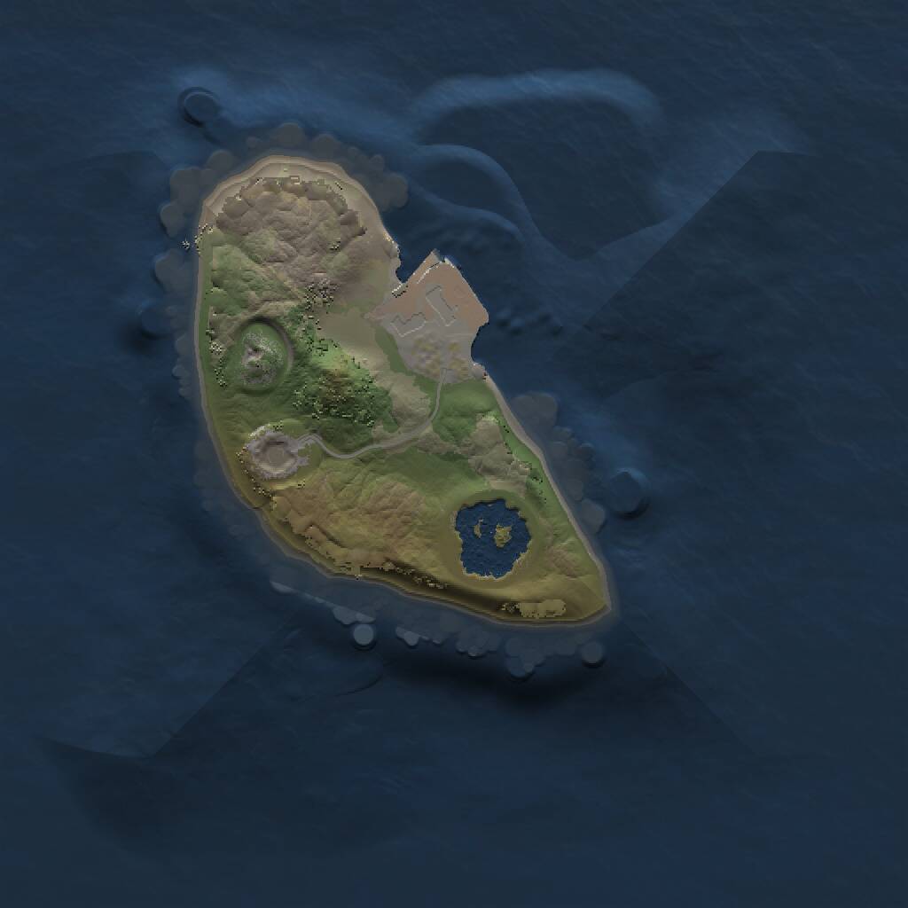 Rust Map: Procedural Map, Size: 1200, Seed: 1758540457, 1 Monuments