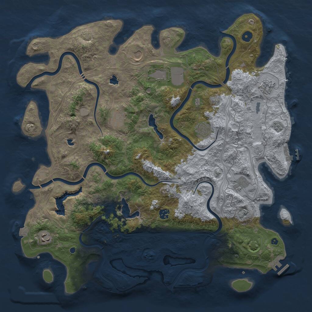 Rust Map: Procedural Map, Size: 4500, Seed: 752711648, 15 Monuments