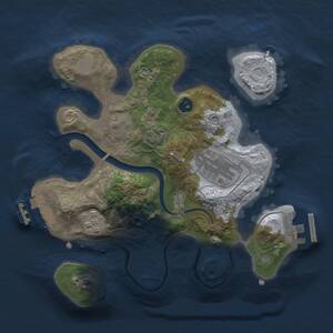 Thumbnail Rust Map: Procedural Map, Size: 2300, Seed: 29102, 6 Monuments