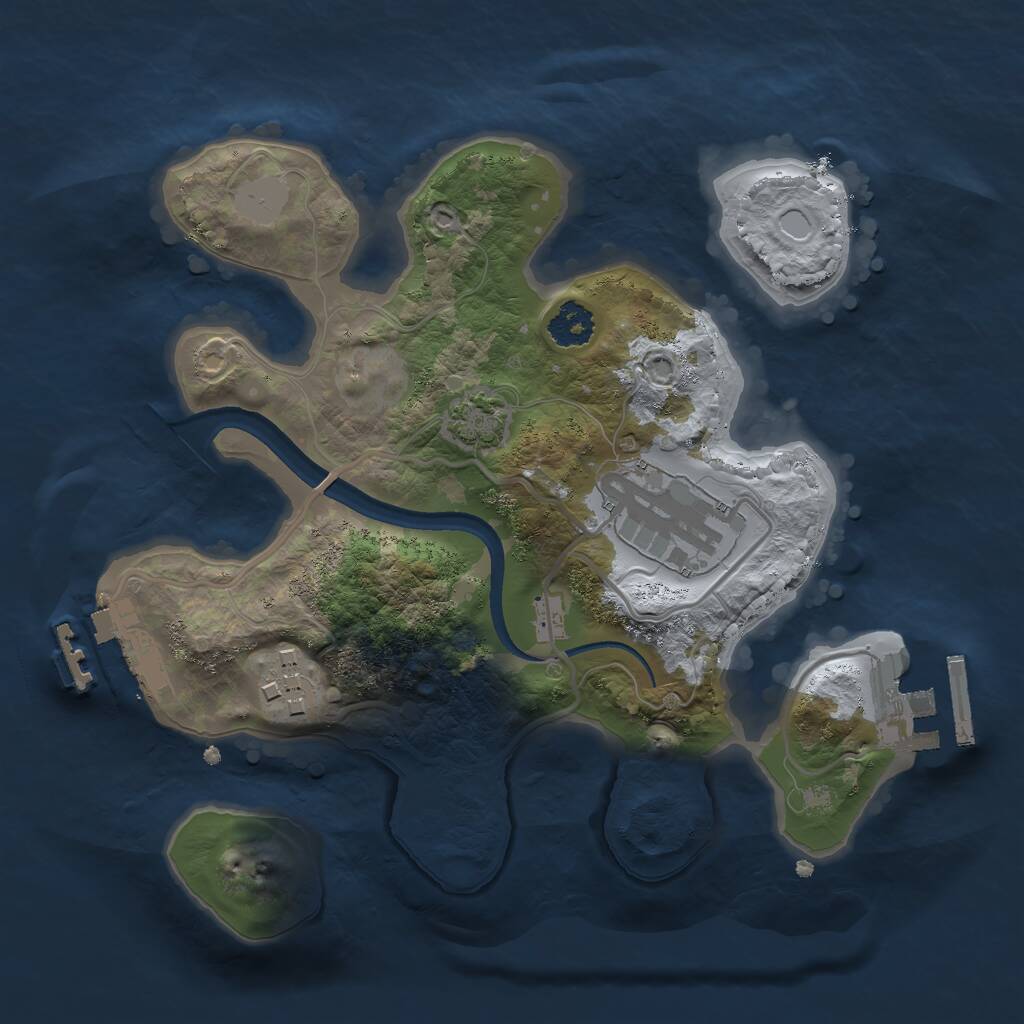 Rust Map: Procedural Map, Size: 2300, Seed: 29102, 6 Monuments