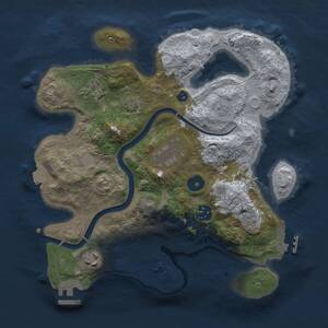 Thumbnail Rust Map: Procedural Map, Size: 3000, Seed: 45674, 11 Monuments