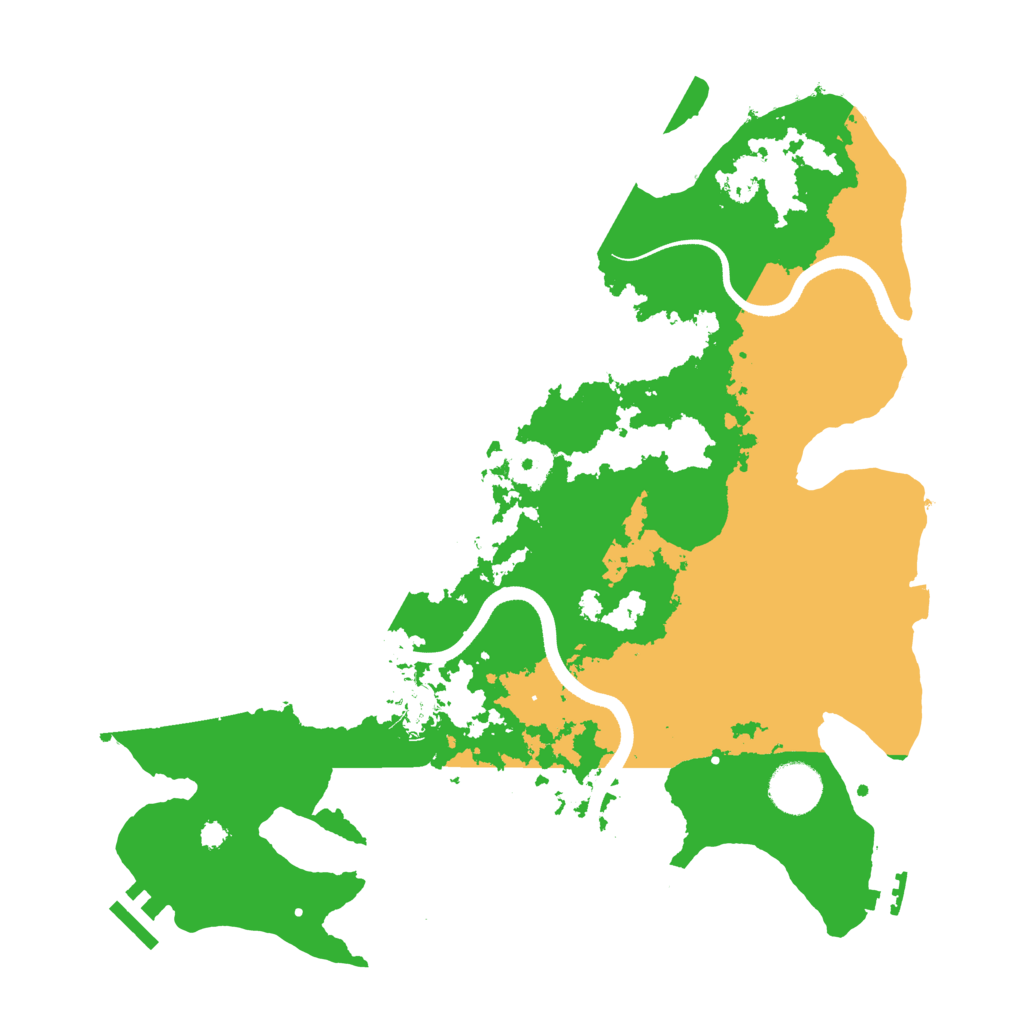Biome Rust Map: Procedural Map, Size: 3500, Seed: 454925506