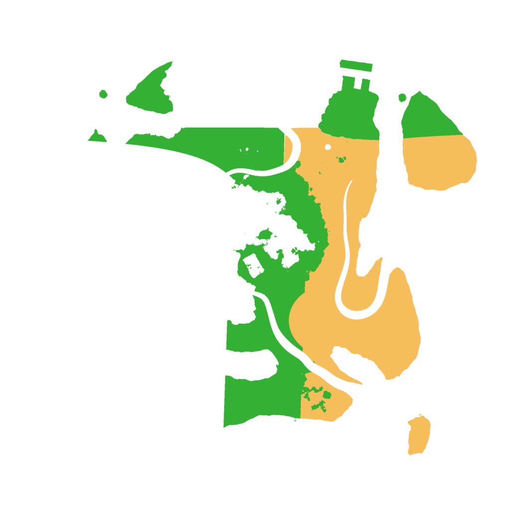 Biome Rust Map: Procedural Map, Size: 2500, Seed: 1375342893