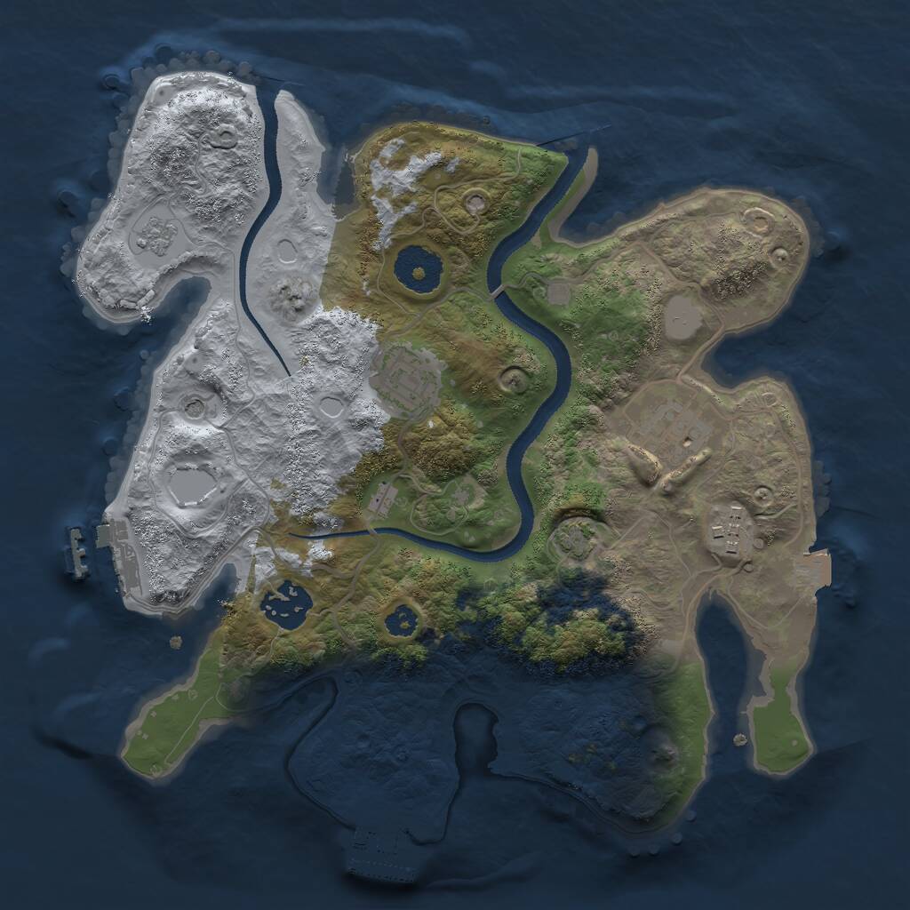 Rust Map: Procedural Map, Size: 2900, Seed: 24631, 10 Monuments