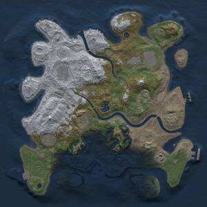 Thumbnail Rust Map: Procedural Map, Size: 3500, Seed: 774505428, 14 Monuments
