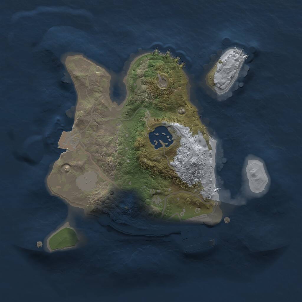 Rust Map: Procedural Map, Size: 2000, Seed: 807513655, 3 Monuments