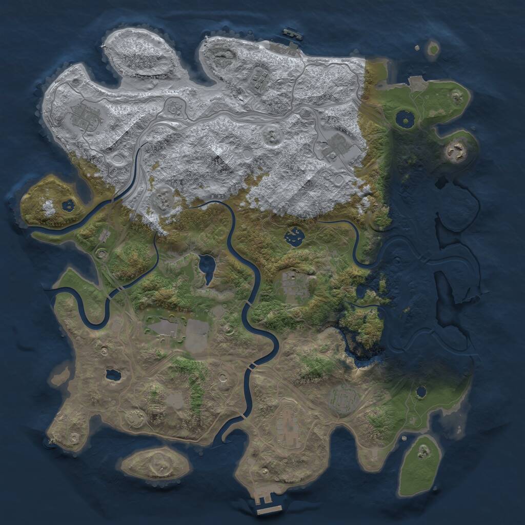 Rust Map: Procedural Map, Size: 4250, Seed: 71167166, 15 Monuments