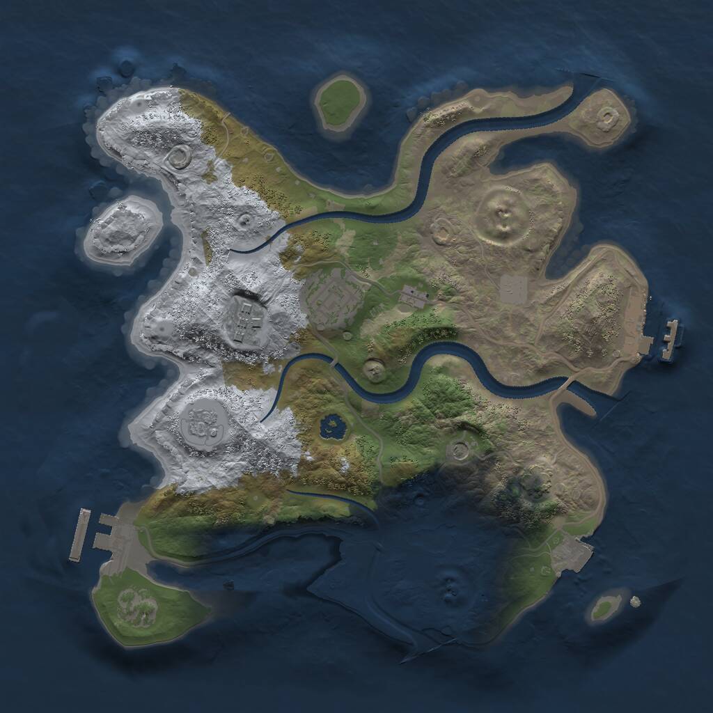 Rust Map: Procedural Map, Size: 2700, Seed: 12954634, 8 Monuments