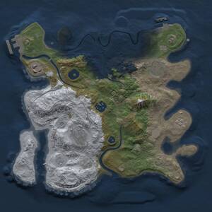 Thumbnail Rust Map: Procedural Map, Size: 3000, Seed: 1526489096, 11 Monuments