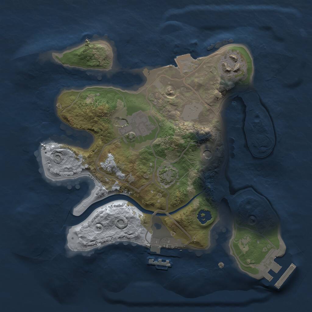 Rust Map: Procedural Map, Size: 2200, Seed: 306020139, 7 Monuments
