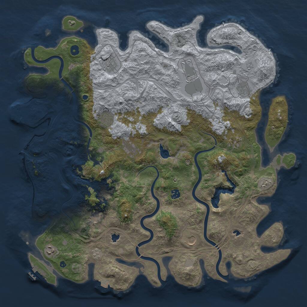 Rust Map: Procedural Map, Size: 4750, Seed: 1102131213, 17 Monuments