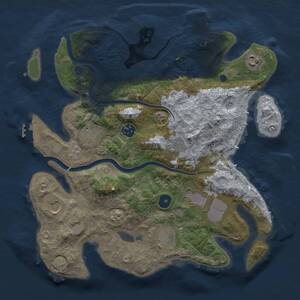 Thumbnail Rust Map: Procedural Map, Size: 3500, Seed: 357802409, 13 Monuments