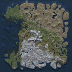 Thumbnail Rust Map: Procedural Map, Size: 6000, Seed: 1322151712, 17 Monuments