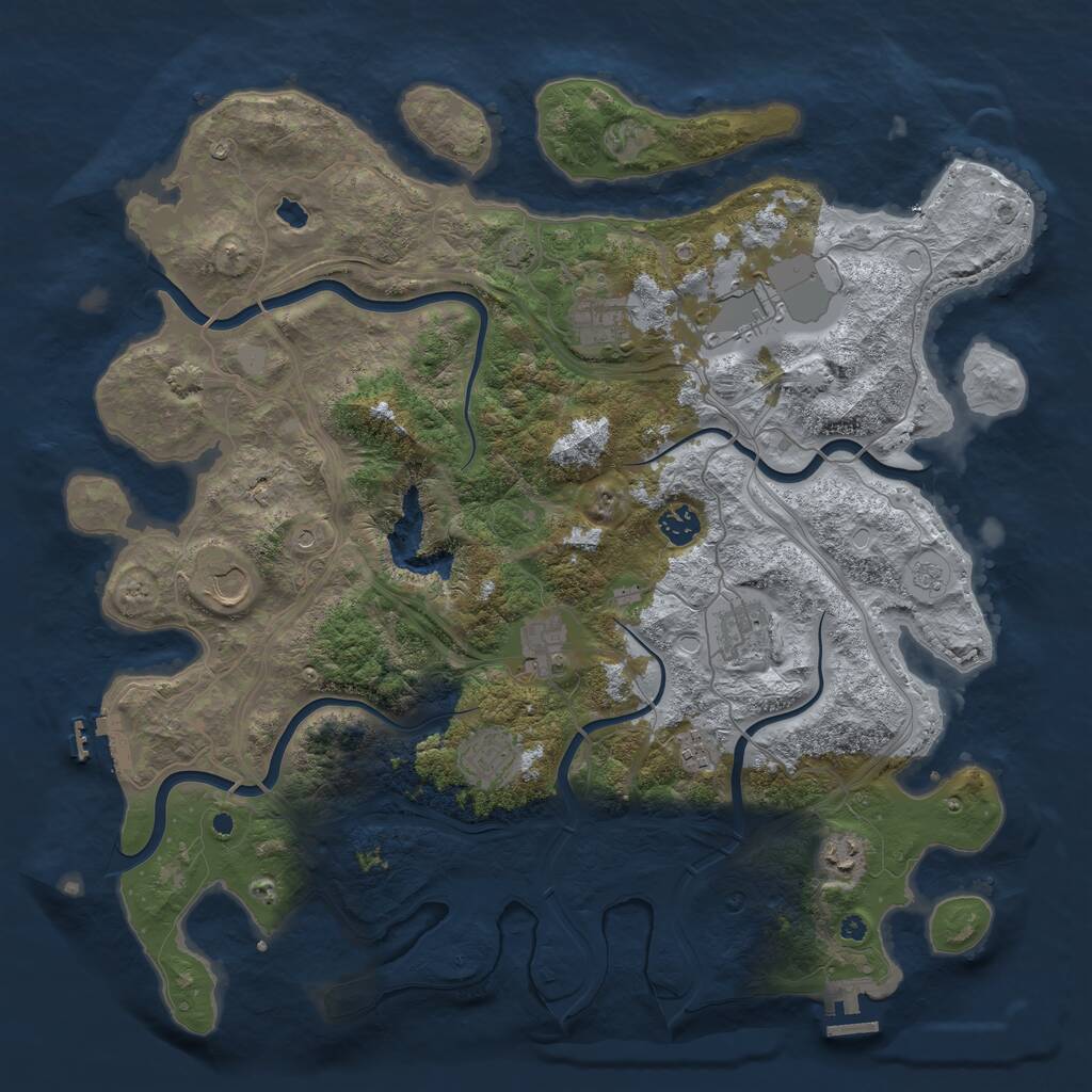 Rust Map: Procedural Map, Size: 4250, Seed: 1589723771, 15 Monuments