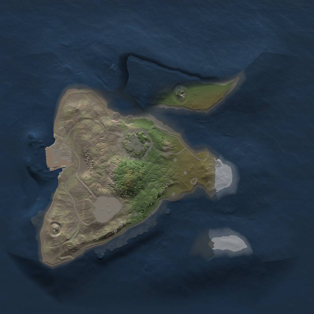 Rust Map: Procedural Map, Size: 1500, Seed: 1246708560, 2 Monuments