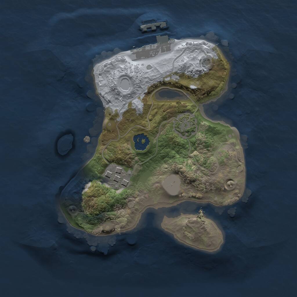 Rust Map: Procedural Map, Size: 1800, Seed: 271009, 4 Monuments