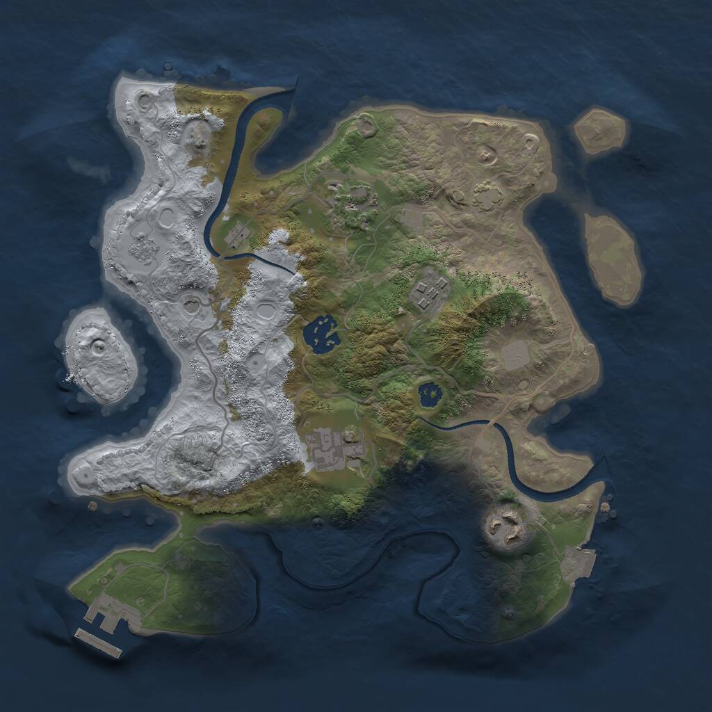 Rust Map: Procedural Map, Size: 2900, Seed: 49382, 10 Monuments