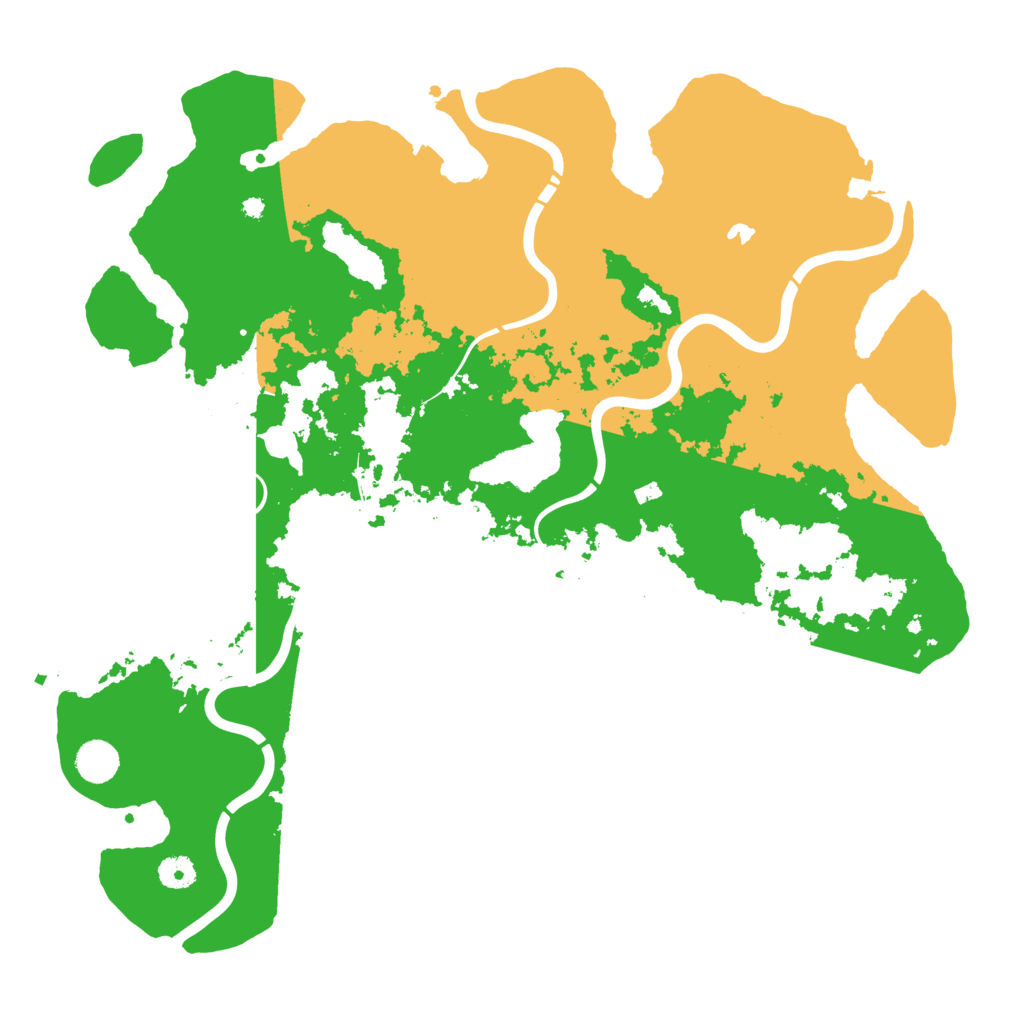 Biome Rust Map: Procedural Map, Size: 4350, Seed: 734523