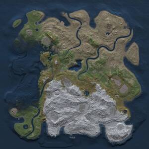 Thumbnail Rust Map: Procedural Map, Size: 4350, Seed: 734523, 17 Monuments
