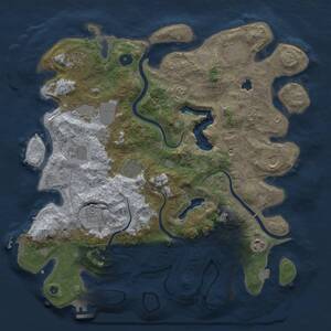 Thumbnail Rust Map: Procedural Map, Size: 4000, Seed: 1337542523, 15 Monuments