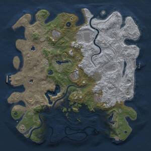 Thumbnail Rust Map: Procedural Map, Size: 4500, Seed: 895435399, 17 Monuments