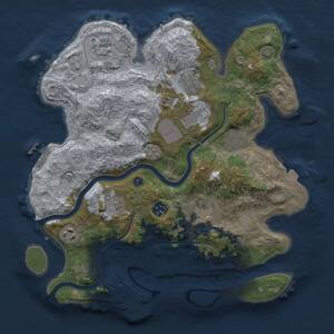 Thumbnail Rust Map: Procedural Map, Size: 3500, Seed: 106440366, 15 Monuments