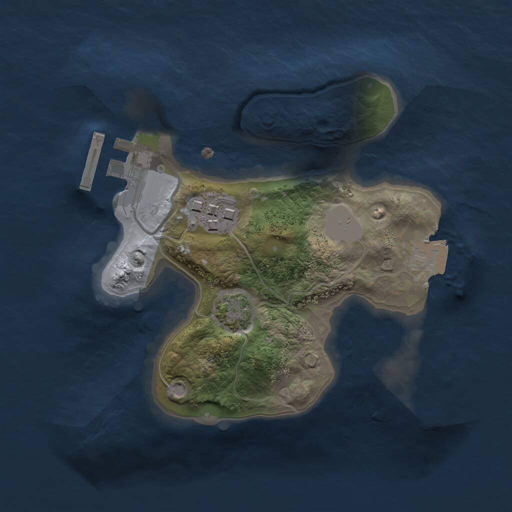 Rust Map: Procedural Map, Size: 1750, Seed: 1390579030, 4 Monuments