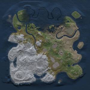 Thumbnail Rust Map: Procedural Map, Size: 3500, Seed: 332389957, 14 Monuments