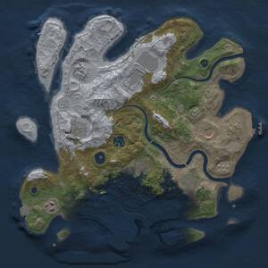 Thumbnail Rust Map: Procedural Map, Size: 3500, Seed: 17928, 15 Monuments