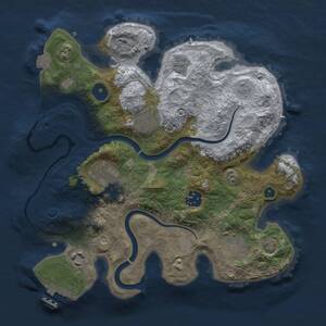 Thumbnail Rust Map: Procedural Map, Size: 3000, Seed: 1474806077, 11 Monuments