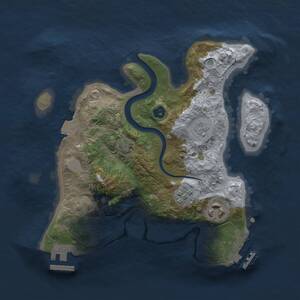 Thumbnail Rust Map: Procedural Map, Size: 2500, Seed: 1490365642, 7 Monuments