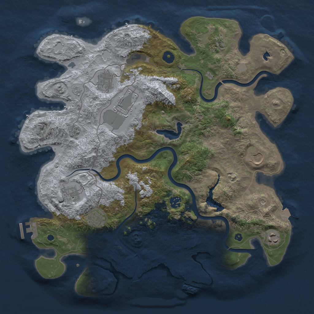 Rust Map: Procedural Map, Size: 4000, Seed: 917592661, 15 Monuments