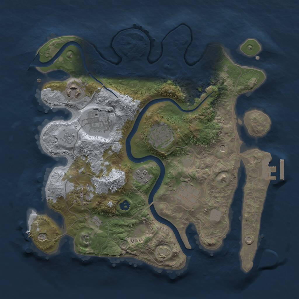 Rust Map: Procedural Map, Size: 2945, Seed: 24881, 11 Monuments