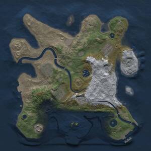 Thumbnail Rust Map: Procedural Map, Size: 3000, Seed: 1574953076, 14 Monuments