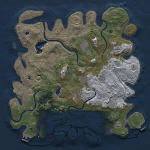 Thumbnail Rust Map: Procedural Map, Size: 4500, Seed: 340138051, 17 Monuments