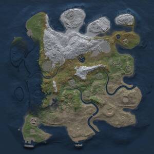Thumbnail Rust Map: Procedural Map, Size: 3500, Seed: 7564928, 14 Monuments