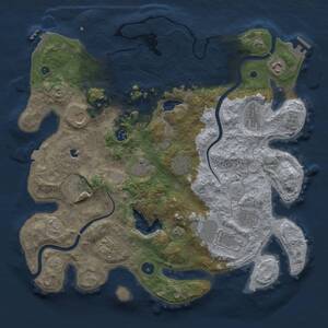 Thumbnail Rust Map: Procedural Map, Size: 4000, Seed: 1067315515, 17 Monuments