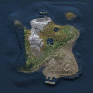 Thumbnail Rust Map: Procedural Map, Size: 2000, Seed: 840684851, 7 Monuments
