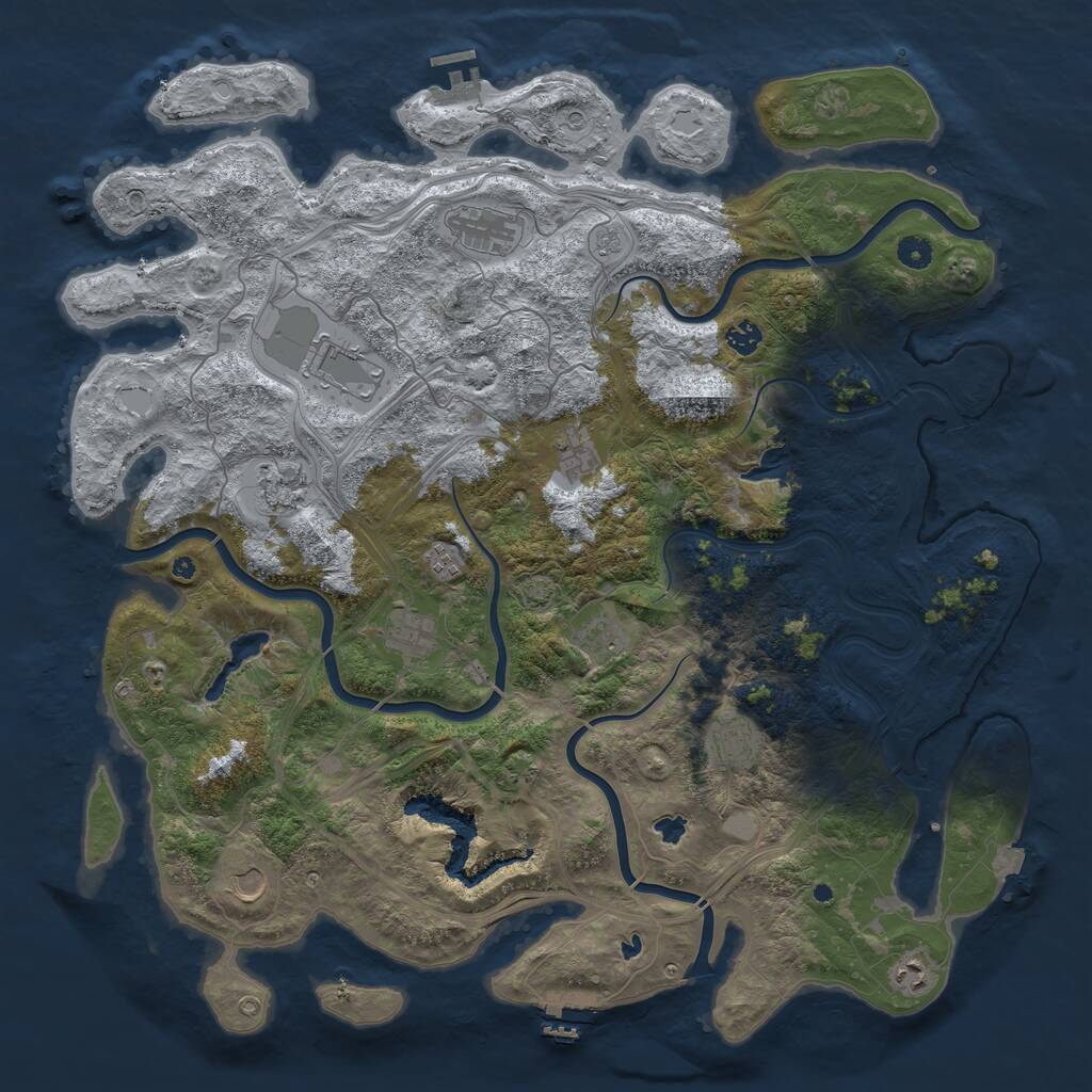 Rust Map: Procedural Map, Size: 4799, Seed: 471609963, 17 Monuments