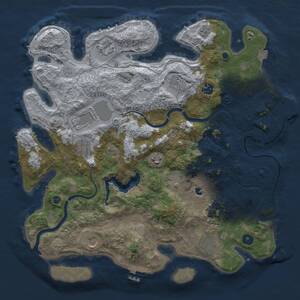 Thumbnail Rust Map: Procedural Map, Size: 4000, Seed: 12041979, 16 Monuments